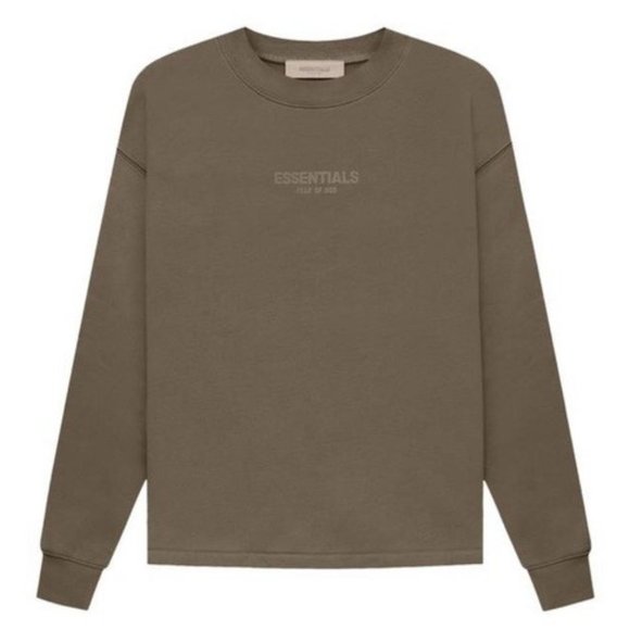 Essentials Fear of God Relaxed Wood Crewneck Fleece Oversized Sweatshirt NWT - Picture 1 of 12